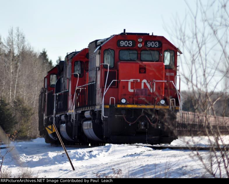 Tied down ore empties